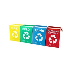 Sada tašiek na triedený odpad SIXTOL Sort Easy 4 Carton 4x36l vyobraziť