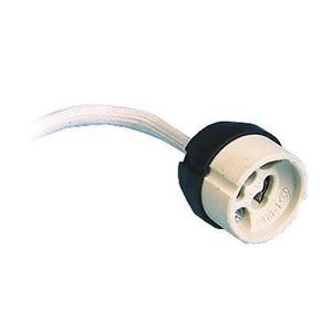 Pätica GU10 keramická s krytom, prívod 15cm so silikónovou bužírkou vyobraziť