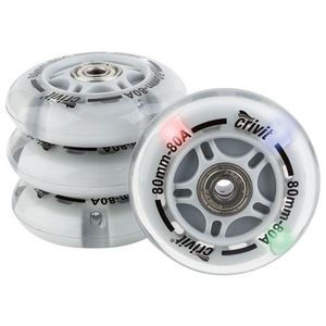 CRIVIT Kolieska na kolieskové korčule (80 mm, LED) vyobraziť