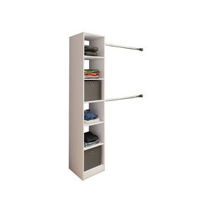 VCM Šatníkový regál/Podkrovná polica Dacho (šatníkový regál s 2 tyčami, biela) vyobraziť