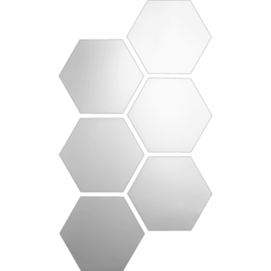 LIVARNO® Zrkadlové obkladačky (šesťuholník) vyobraziť