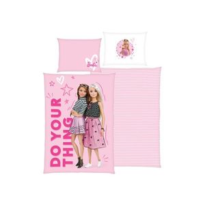 Barbie Detská obojstranná posteľná bielizeň, 140 x 200 cm (bledoružová) vyobraziť