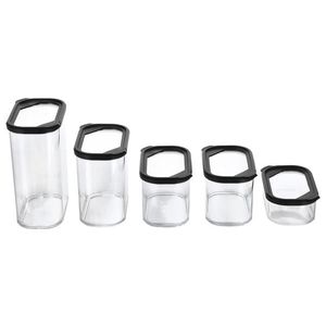 SILVERCREST® Súprava dóz (5-dielna súprava v 4 veľkostiach/čierna) vyobraziť