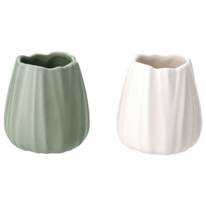 LIVARNO® Súprava váz, 2-dielna (zelená/biela) vyobraziť