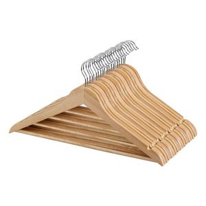 W5 Drevené vešiaky na šaty, 20 kusov (prírodná) vyobraziť