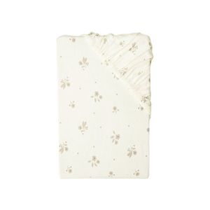 LIVARNO® Napínacia džersejová plachta, 180-200 x 200 cm (kvety/biela) vyobraziť