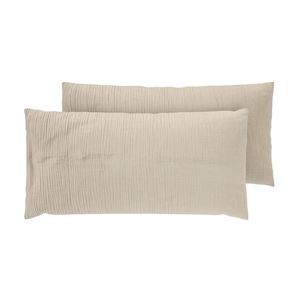 LIVARNO® Mušelínové obliečky na vankúš, 40 x 80 cm, 2 kusy (béžová) vyobraziť