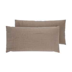 LIVARNO® Mušelínové obliečky na vankúš, 40 x 80 cm, 2 kusy (hnedá) vyobraziť