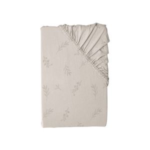 LIVARNO® Napínacia džersejová plachta, 90-100 x 200 cm (listy/béžová) vyobraziť