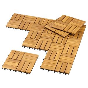 LIVARNO® Drevené dlaždice, 9 kusov vyobraziť