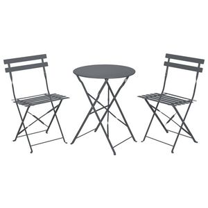 LIVARNO® Záhradná bistro súprava, 3-dielna (antracitová) vyobraziť