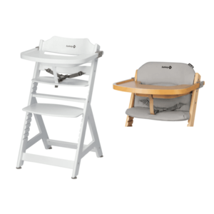 Safety 1st Detská jedálenská stolička Toto, biela + Vankúš na detskú stoličku Toto, sivá vyobraziť