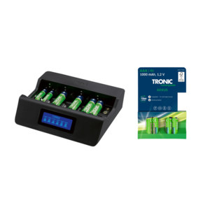 TRONIC® Nabíjačka batérií s funkciou rýchleho nabíjania TAL 1000 B3 + Ni-MH nabíjateľné batérie AAA, 4 kusy vyobraziť