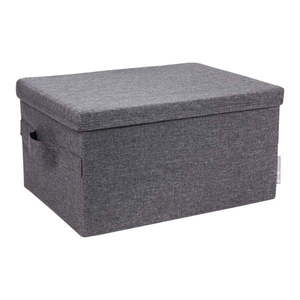 Sivý látkový úložný box s vekom 40x30x22 cm Soft Storage – Bigso vyobraziť