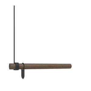 Hnedý nástenný vešiak z dubového dreva 50 cm Swing – LIND DNA vyobraziť