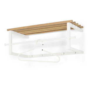 Biely/v prírodnej farbe kovový nástenný vešiak s poličkou 76 cm Marco – Spinder Design vyobraziť
