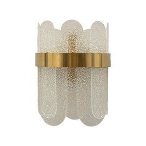 Sklenené nástenné svietidlo v zlatej farbe Gris – Mauro Ferretti vyobraziť