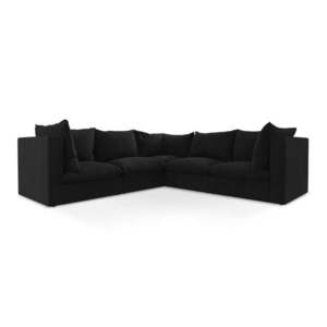 Čierna rohová pohovka Manao – Makamii vyobraziť