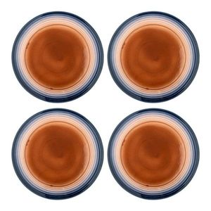 Modré/oranžové kameninové taniere v súprave 4 ks ø 27 cm Tatum – Bloomingville vyobraziť