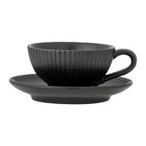 Čierna keramická šálka na cappuccino 200 ml Neri – Bloomingville vyobraziť