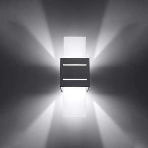 Sivé nástenné svietidlo Carlo – Sollux vyobraziť