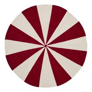 Červený/biely detský koberec s prímesou bavlny ø100 cm Wirla – Kave Home vyobraziť