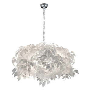 Biele závesné svietidlo s pierkami Reality Pendant Leavy, výška 150 cm vyobraziť