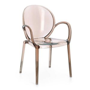 Svetlohnedá plastová záhradná stolička Camilla – Bizzotto vyobraziť