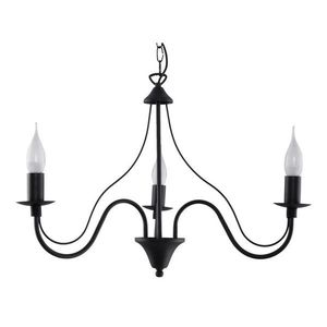 Čierne kovové závesné svietidlo ø 60 cm Fiorano – Sollux vyobraziť