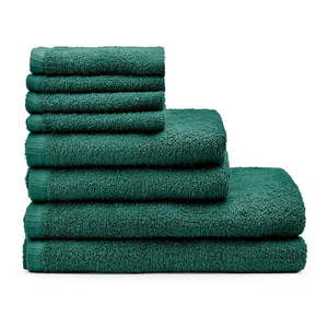Tmavozelené rýchloschnúce/froté bavlnené uteráky a osušky v súprave 8 ks Quick Dry – Catherine Lansfield vyobraziť