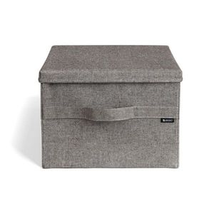 Sivý látkový úložný box s vekom 36x46x25 cm Soft Storage Large – Bigso vyobraziť