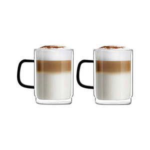 Sklenené hrnčeky v súprave 2 ks 350 ml Carbon – Vialli Design vyobraziť