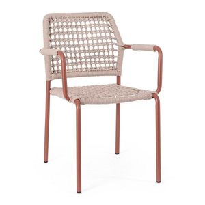 Béžová kovová záhradná stolička Rajada – Bizzotto vyobraziť