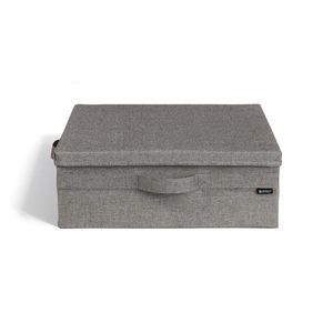 Sivý látkový úložný box s vekom 46x56x16 cm Soft Storage Low – Bigso vyobraziť