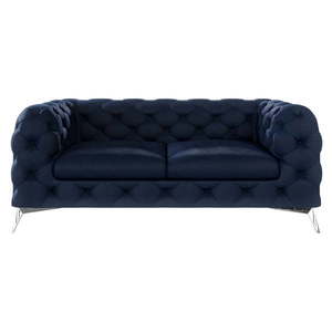 Tmavomodrá zamatová pohovka 185 cm Chelsea – Ropez vyobraziť