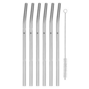 Kovové slamky v súprave 6 ks s čistiacou kefkou – WMF vyobraziť