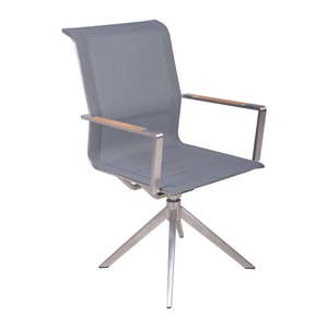 Sivá kovová záhradná stolička Salida – Garden Pleasure vyobraziť