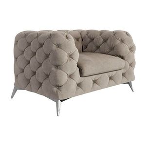 Sivobéžové zamatové kreslo Chelsea – Ropez vyobraziť