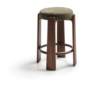 Zelená/v tmavo prírodnej farbe barová stolička z jaseňového dreva (výška sedadla 75 cm) Granite – Kave Home vyobraziť