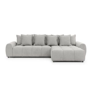 Svetlosivá rohová pohovka (pravý roh/s leňoškou) Albane – Ropez vyobraziť