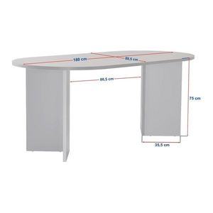 Matný jedálenský stôl 89, 5x180 cm Sablin – Kalune Design vyobraziť