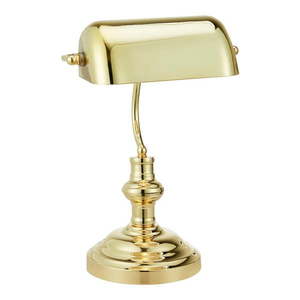 Stolová lampa v mosadznej farbe so skleneným tienidlom (výška 42 cm) Bankers – Markslöjd vyobraziť