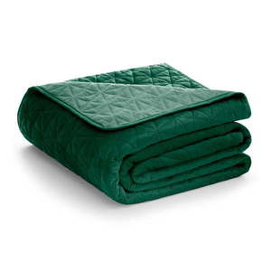 Zelený zamatový prešívaný pléd 170x210 cm Laila – AmeliaHome vyobraziť