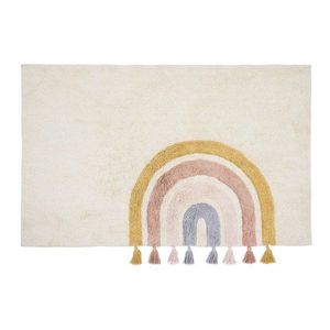 Slonovinový prateľný/ručne tkaný bavlnený detský koberec 90x150 cm Tadea – Kave Home vyobraziť