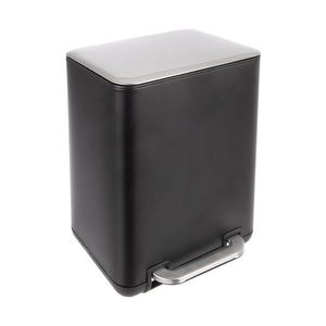 Čierny pedálový odpadkový kôš z nehrdzavejúcej ocele 6 l Black – Orion vyobraziť