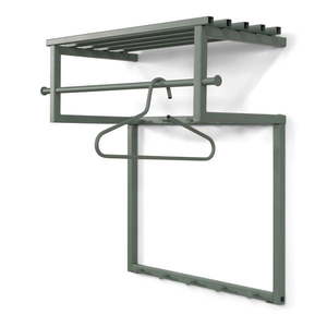 Sivozelený kovový nástenný vešiak s poličkou 76 cm Rizzoli – Spinder Design vyobraziť