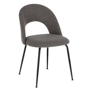 Tmavosivá čalúnená jedálenská stolička Mahalia – Kave Home vyobraziť