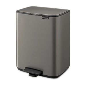 Sivý pedálový oceľový odpadkový kôš 12 l Bo – Brabantia vyobraziť
