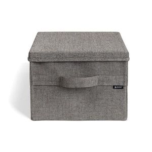 Sivý látkový úložný box s vekom 31x41x22 cm Soft Storage Medium – Bigso vyobraziť