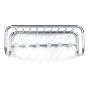 Kovový nástenný vešiak v striebornej farbe s poličkou 72 cm Retro – Spinder Design vyobraziť